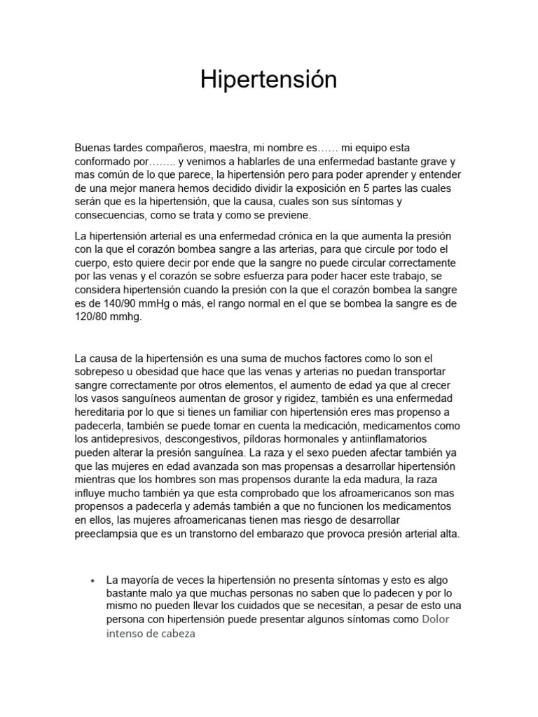Hipertensión | PDF | Hipertensión | Presión Sanguínea