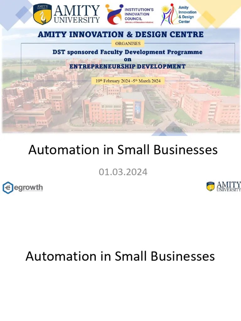 Automation In Small Business | PDF