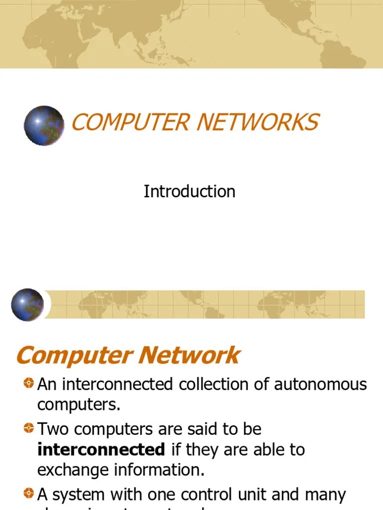 1 - Introduction To Computer Networks | PDF | Computer Network | Osi Model