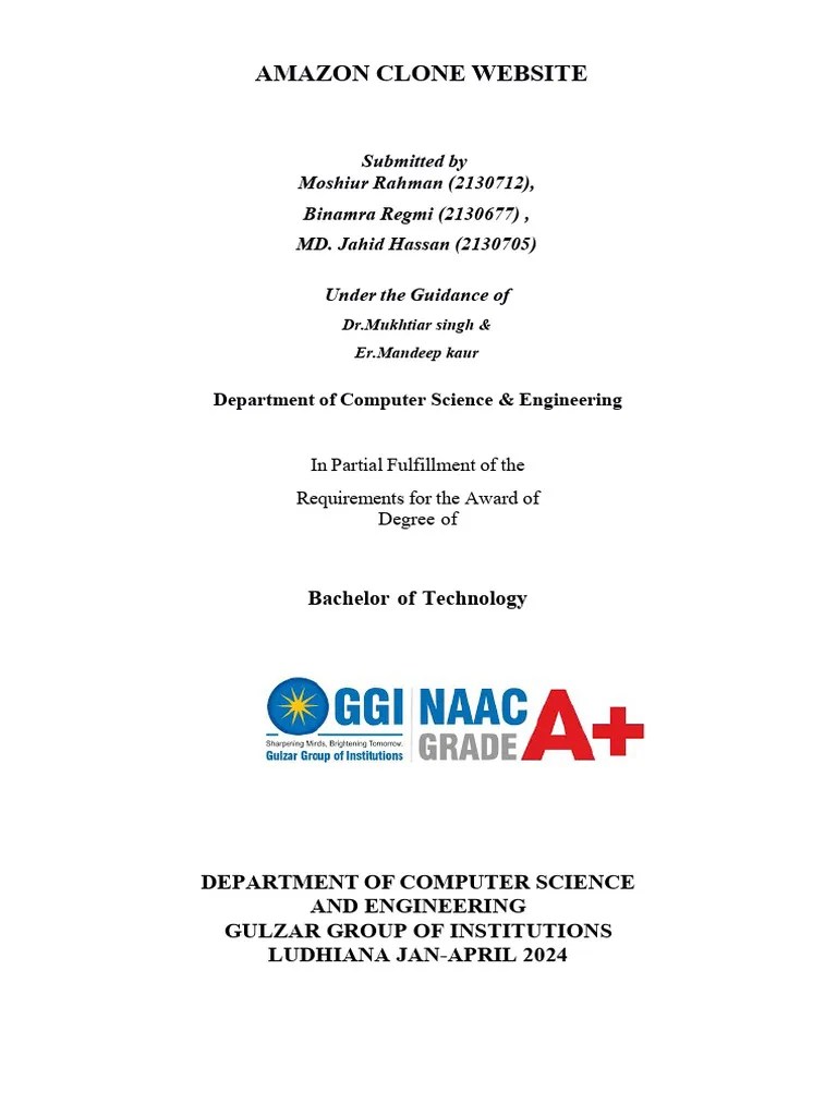 Amazon Clone Website | Download Free PDF | Html | E Commerce