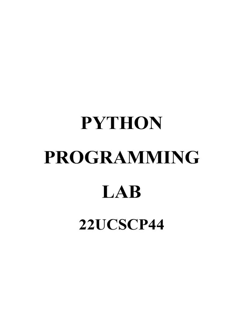 Python Programming Lab Manual | PDF | Fahrenheit | Area