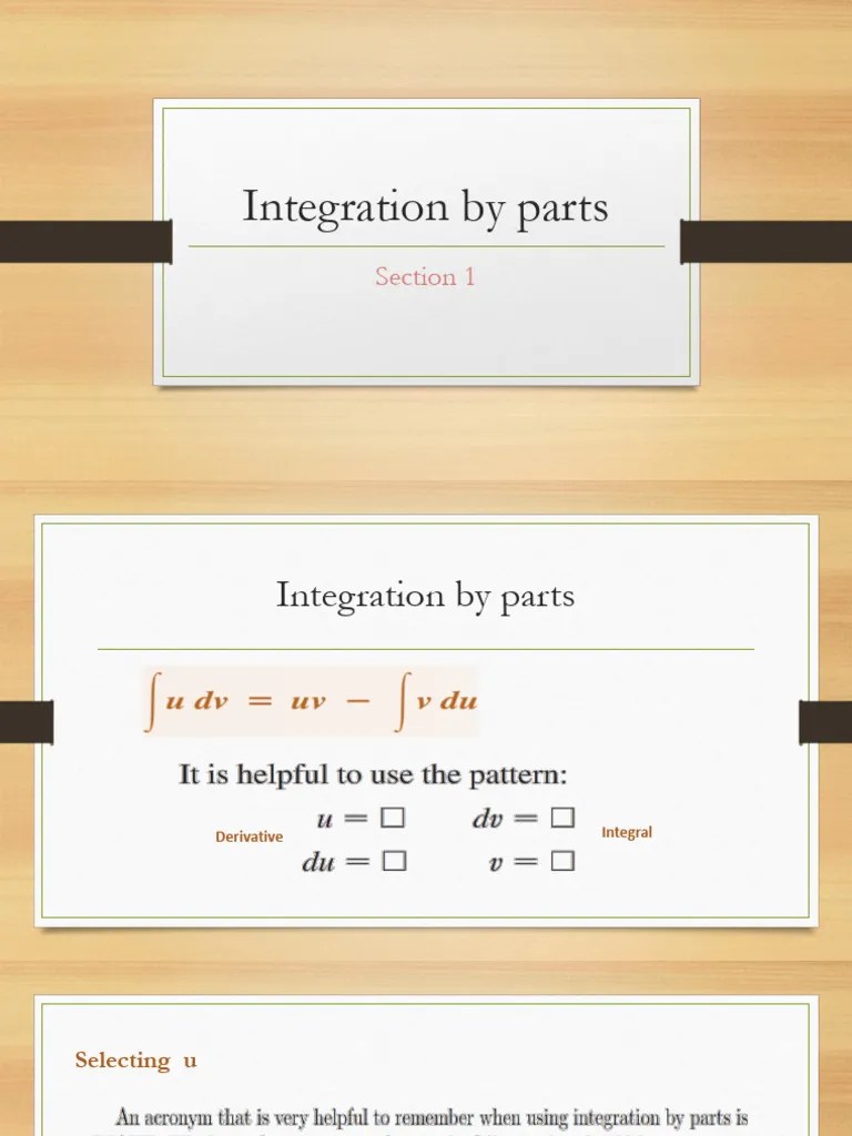 Revision On Integration By Parts | PDF