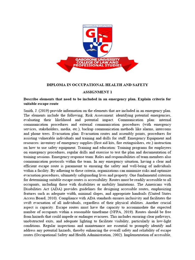 Assignment IN OCCUPATIONAL HEALTH AND SAFETY | PDF | Biodegradation | Waste