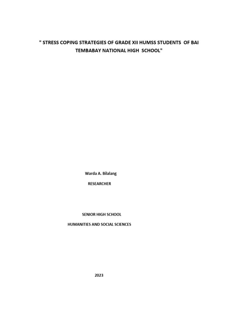 STRESSfinalthesis 2 | PDF | Stress (Biology) | Survey Methodology