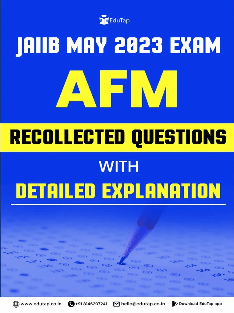 Jaiib Afm May 2023 Recollected Questions Answers | PDF | Debits And Credits | Deferral