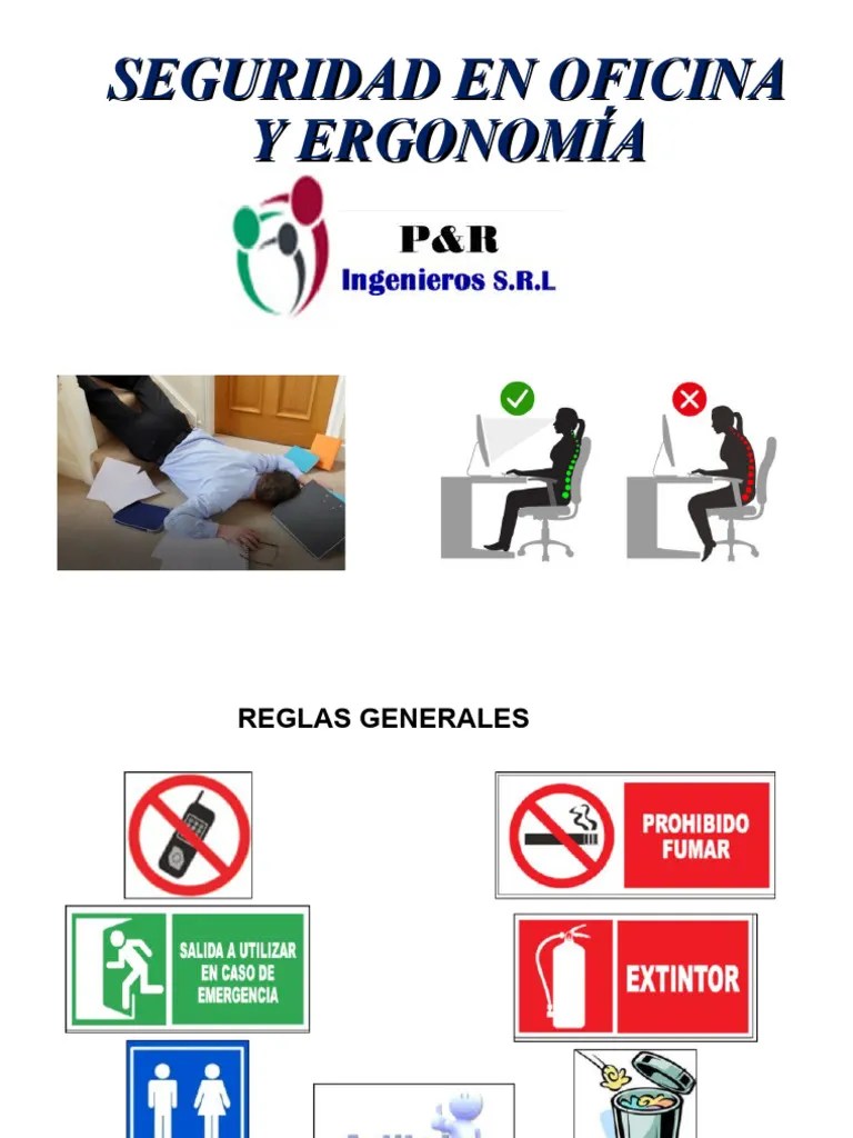 Presentación - Seguridad En Oficina Y Ergonomía | PDF | Factores ...