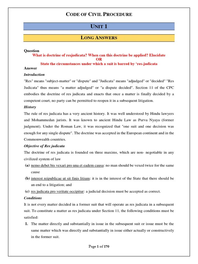 CPC Notes | PDF | Lawsuit | Jurisdiction