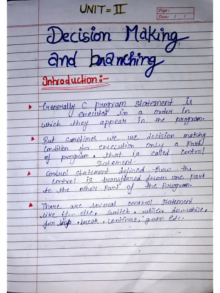 Unit-2 C Programming Notes | PDF
