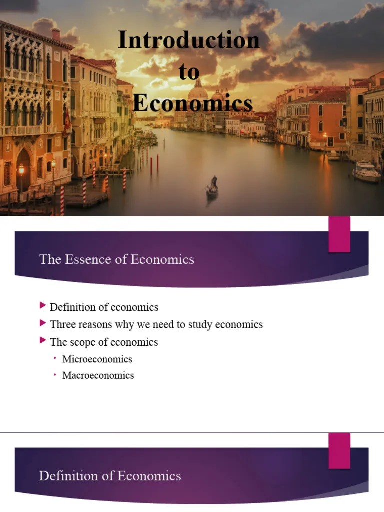 Introduction To Economics | PDF