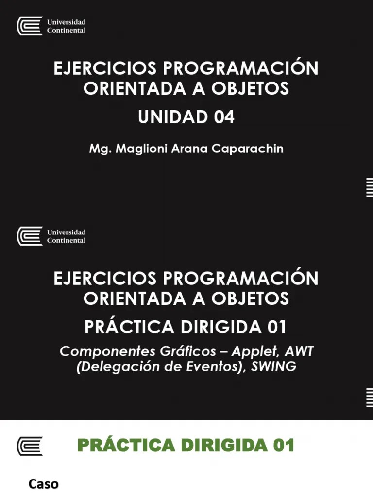 Ejercicios POO Unidad 4 | PDF | Interfaces Gráficas De Usuario ...