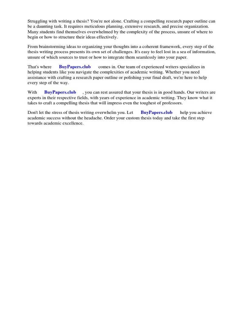 Writing A Good Research Paper Outline | PDF | Essays | Academic Publishing