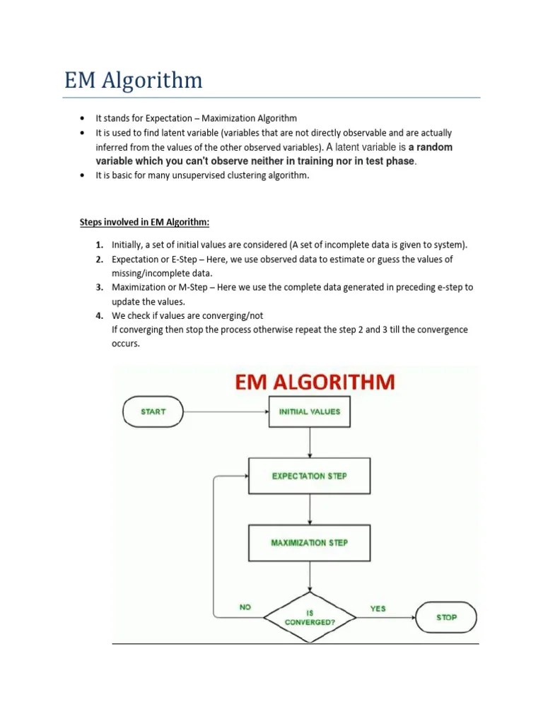 UNIT - 3 - EM Algorithm | PDF | Statistical Theory | Algorithms