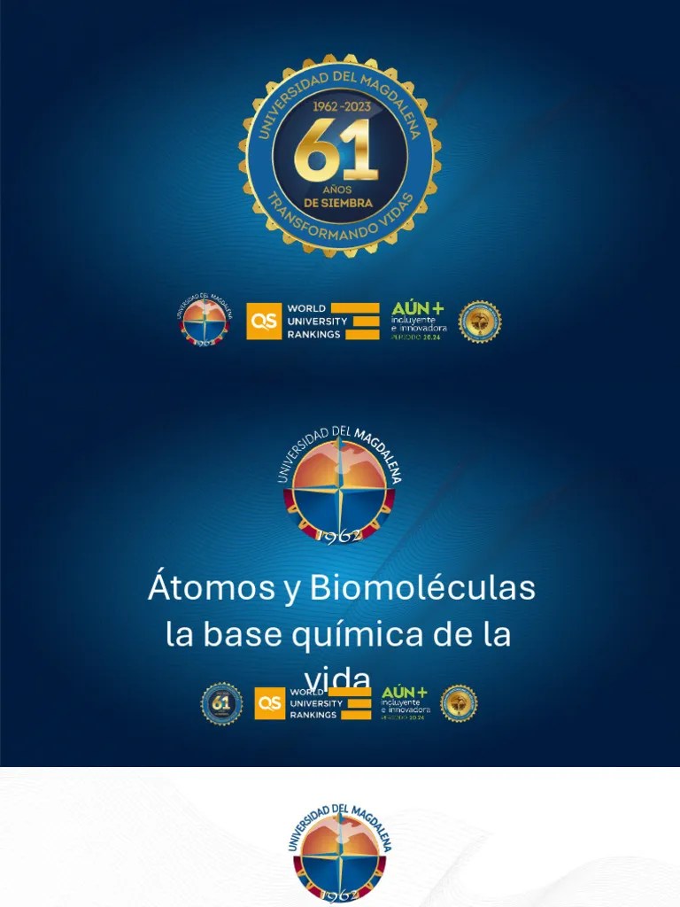 Átomo, Moléculas Y Biomoléculas 2024-1 | PDF | Carbohidratos | Solución Tampón