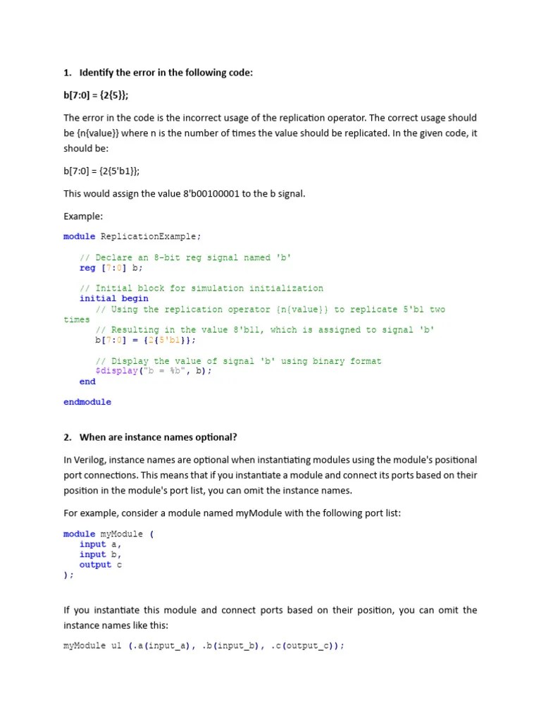 Verilog Interview Questions | PDF | Computer Programming | Computing