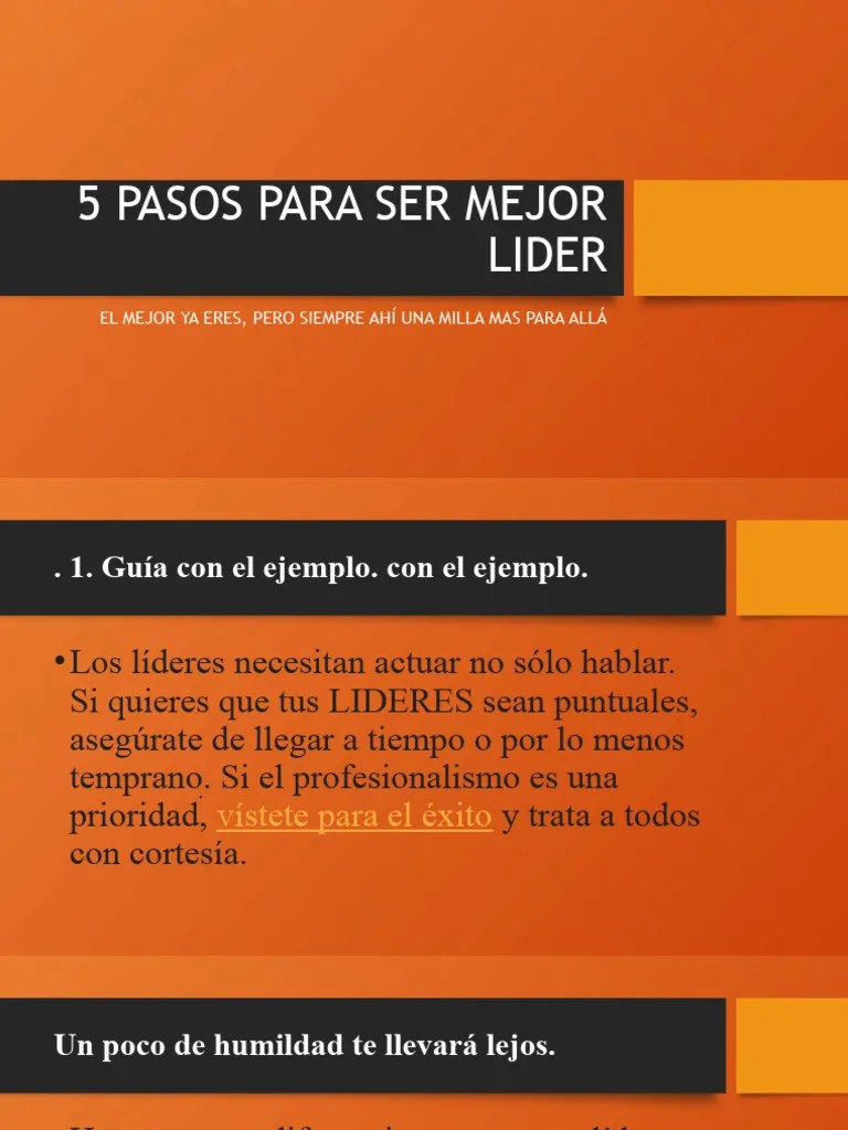 5 Pasos Para Ser Lider | PDF