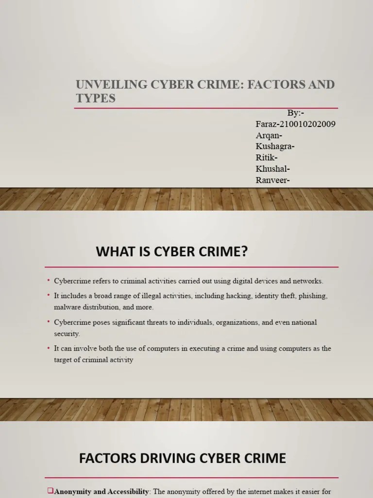 Cyber Crime Presentation | PDF | Cybercrime | Security