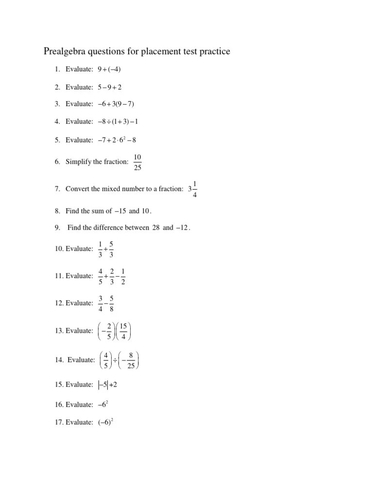 Pre Algebra 1 | PDF