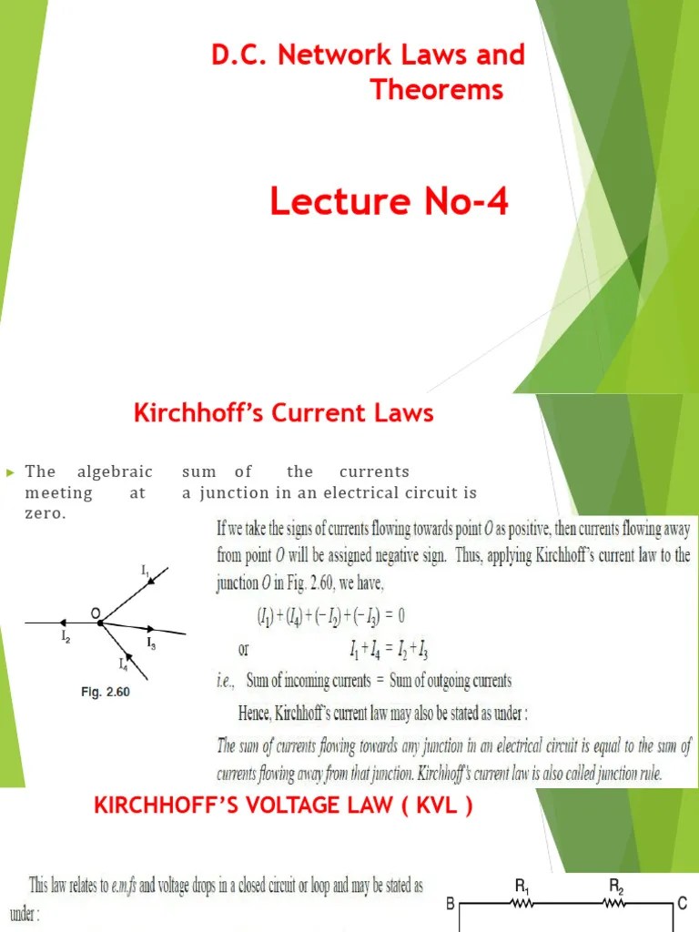 Lecture 4 | Download Free PDF | Electrical Network | Voltage