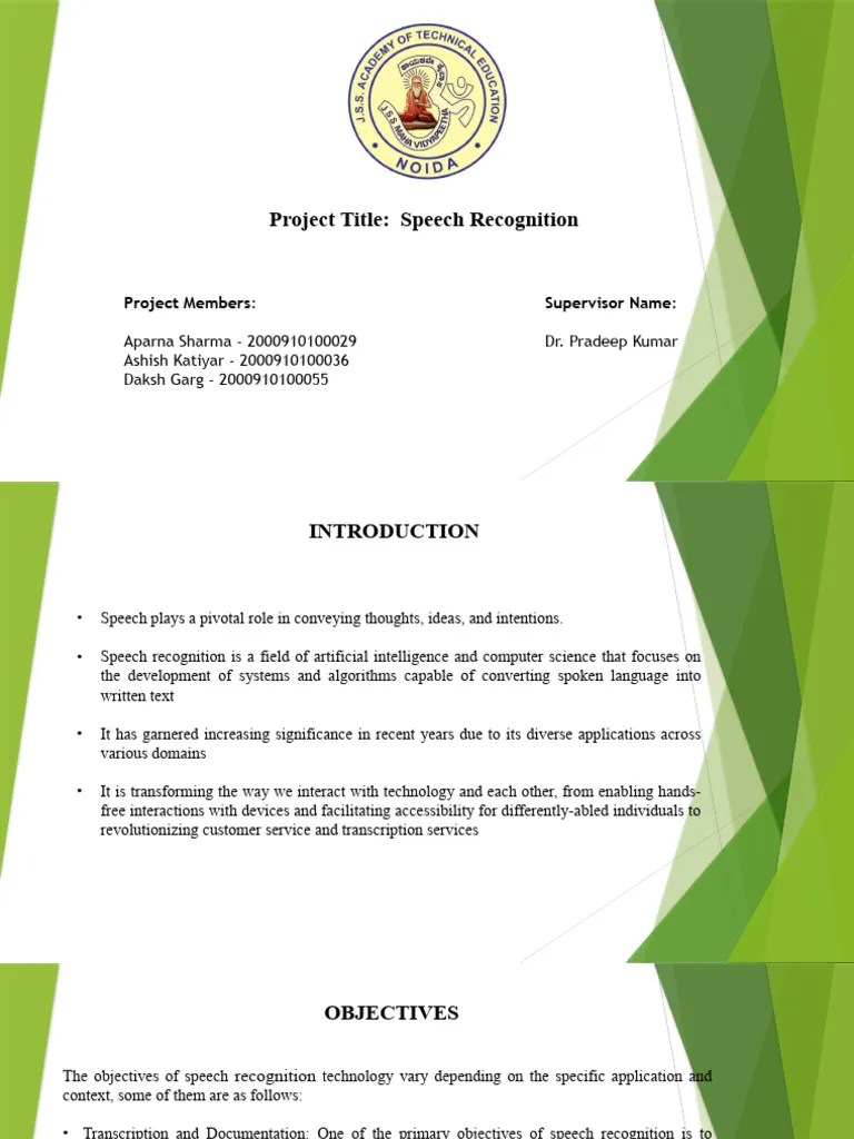 Speech Recognition | PDF | Speech Recognition | Deep Learning