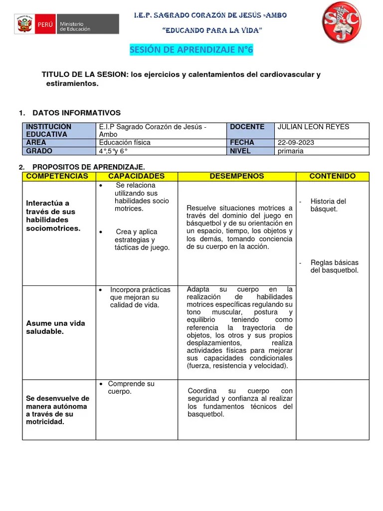 Educacion Fisica Numero 6 Primaria | PDF | Educación Física | Aprendizaje