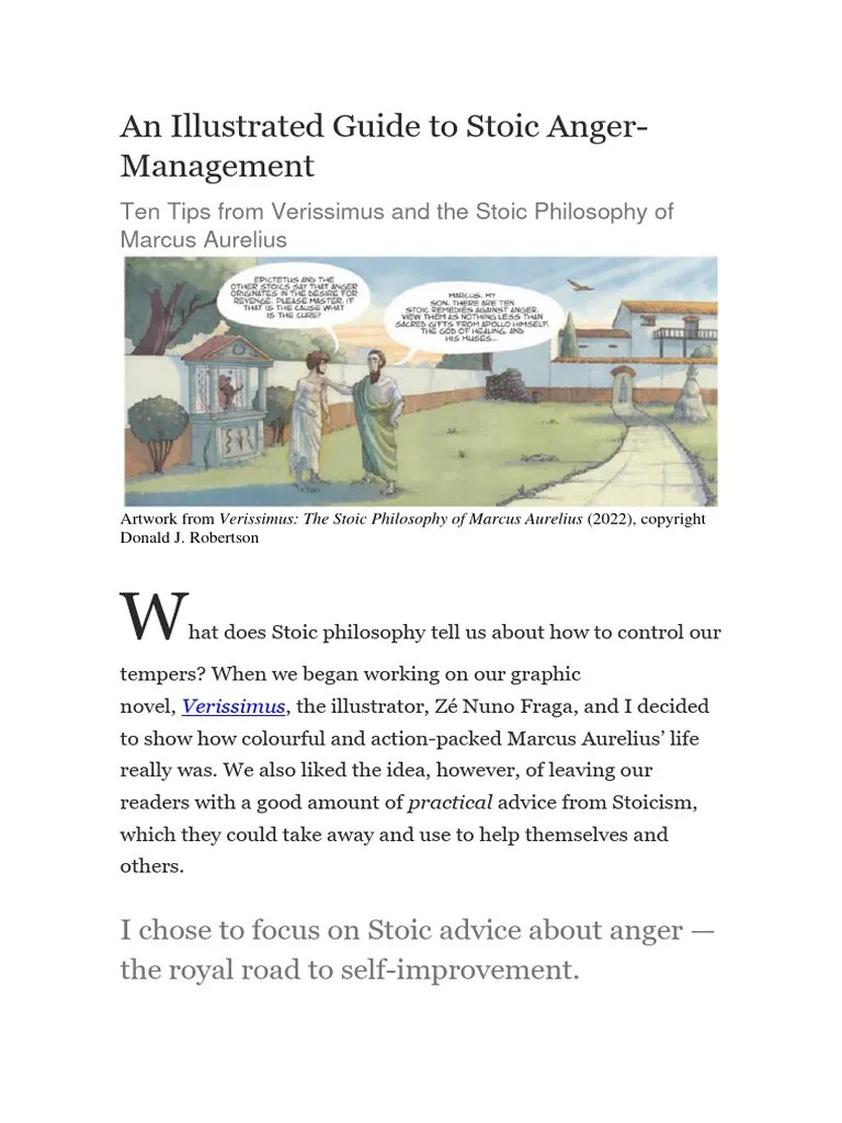 An Illustrated Guide To Stoic Anger | PDF | Stoicism | Anger