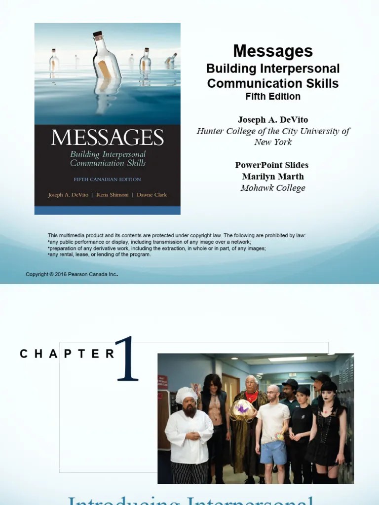 Chapter 1 Introducing Interpersonal Communications | PDF ...