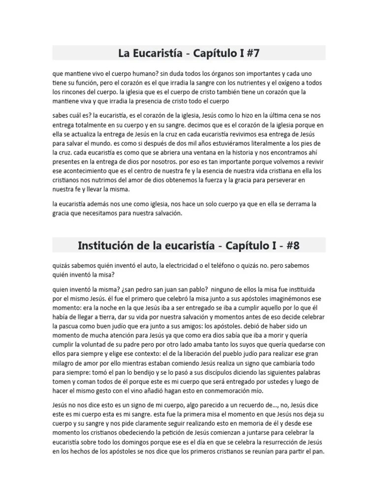 EUCARISTIA | PDF | Eucaristía | Cristo (título)