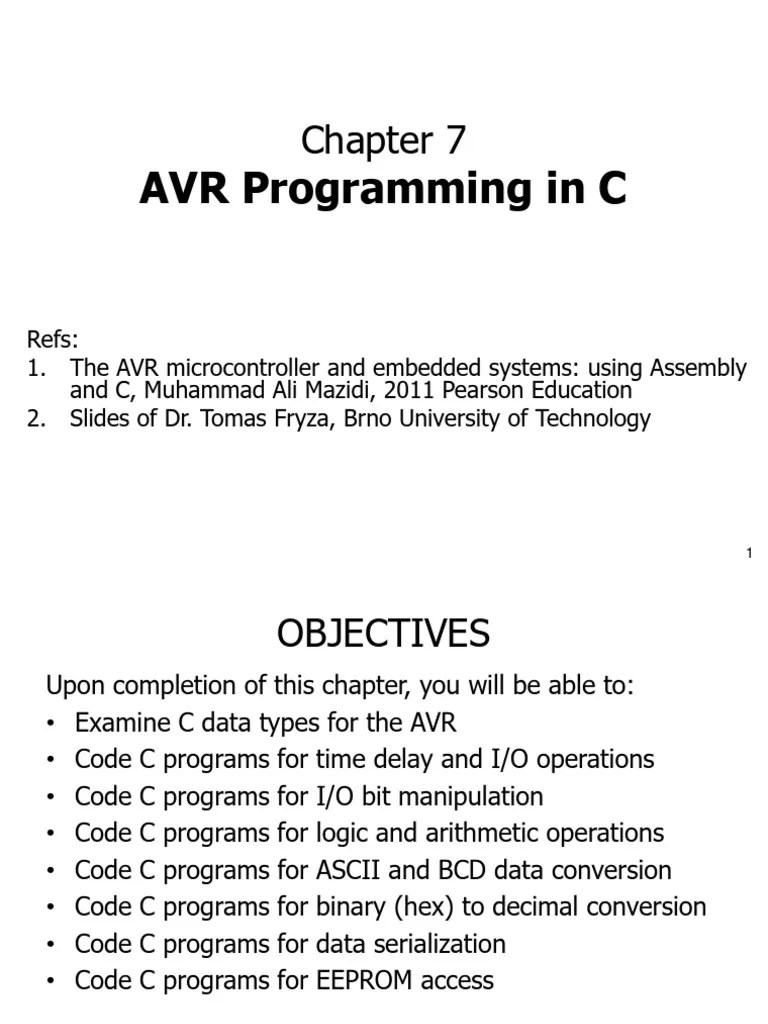 MPS - Ch07 - AVR - C Programming | Download Free PDF | Programming ...