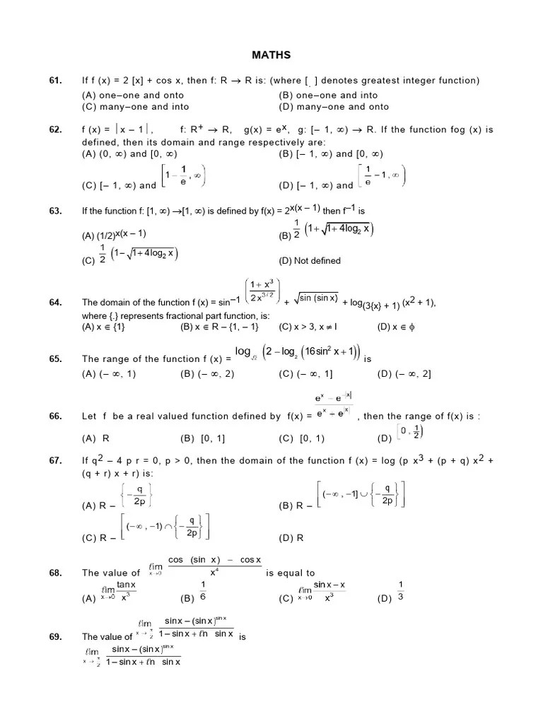 Maths | PDF | Function (Mathematics) | Derivative