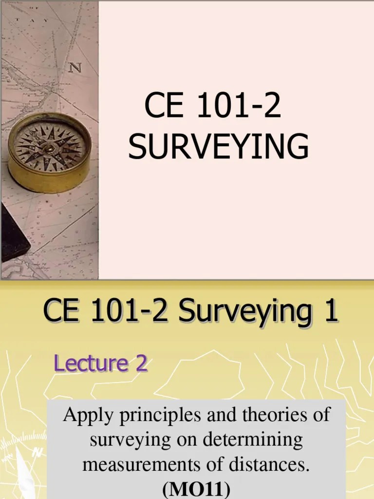 CE 101-2 - MO11 Lecture 2 - Surveying Measurements 2nd Term 2022-23 ...