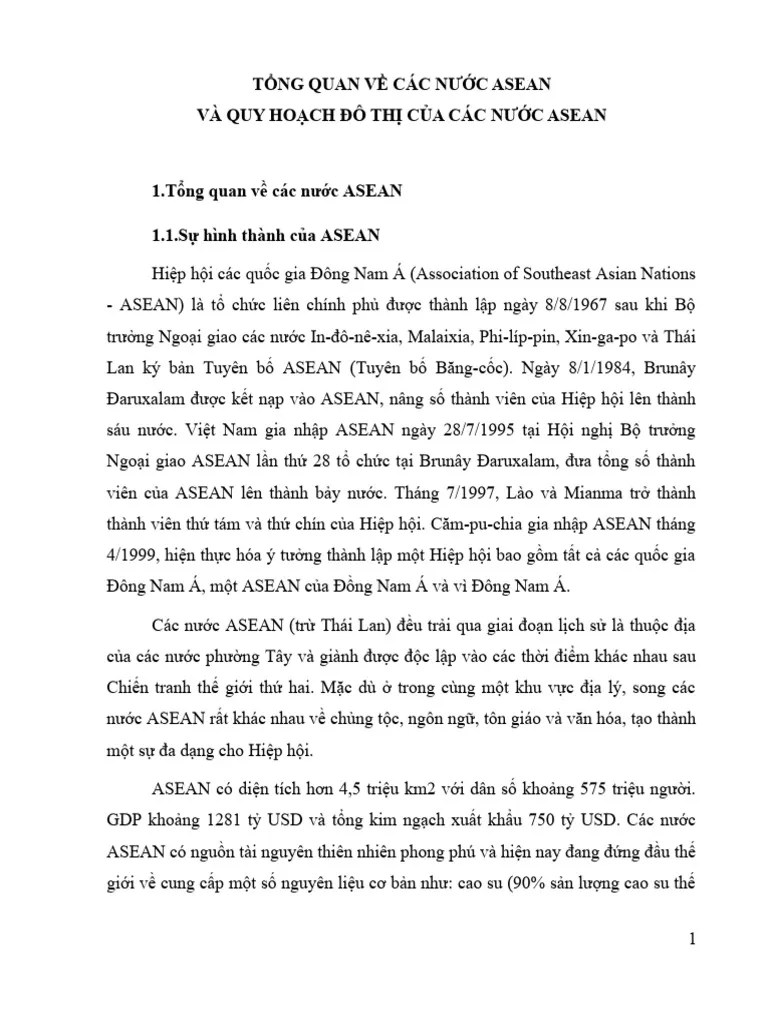 TONG QUAN VE QUY HOACH DO THI ASEAN | PDF