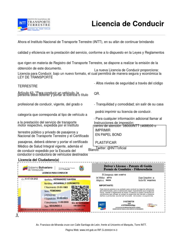 Licencia De Conducir | Descargar Gratis PDF | Licencia De Conducir ...