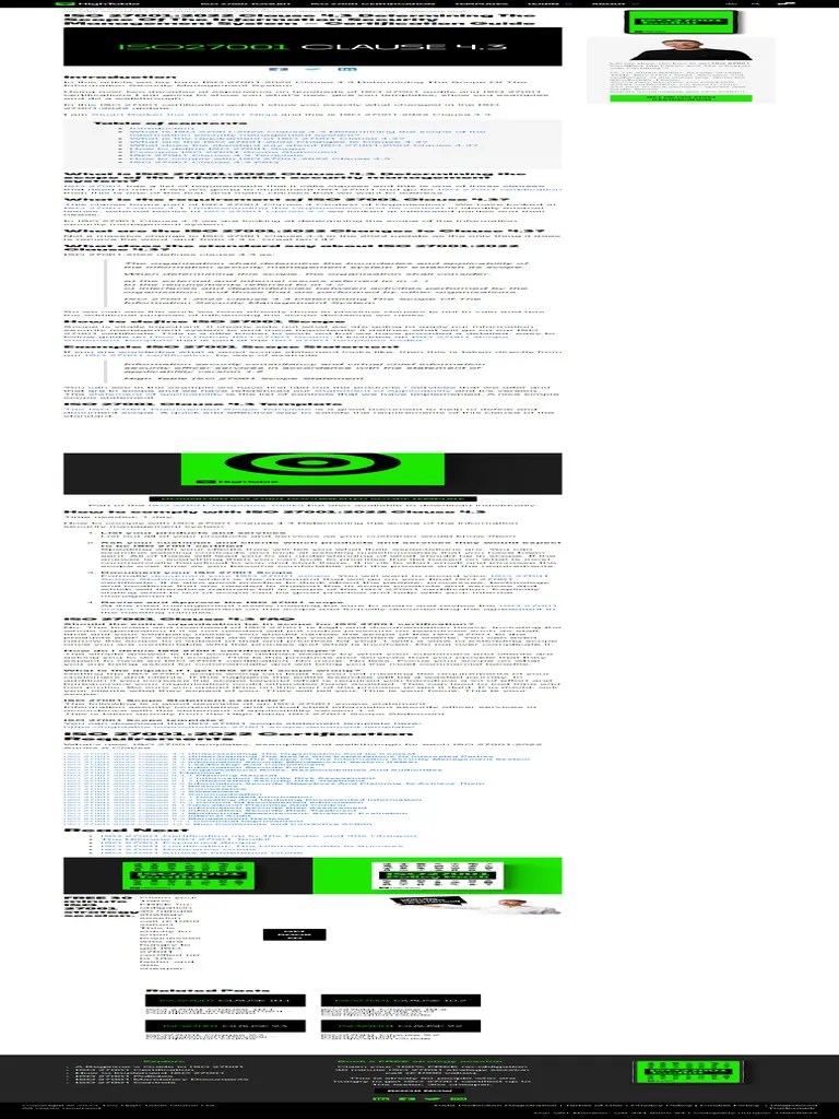 ISO 27001-2022 Clause 4.3 Determining The Scope Of The Information ...