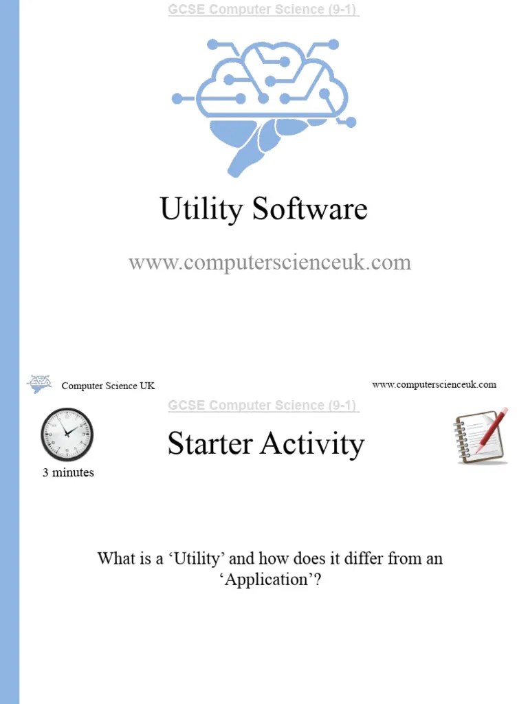 1.5.2 System Software - Utility Software - GCSE | PDF | Backup | Encryption