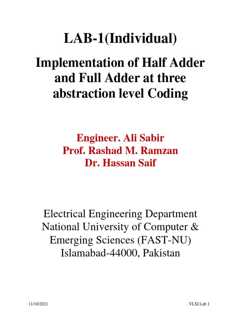 Lab1 | PDF | Electronics | Computer Engineering