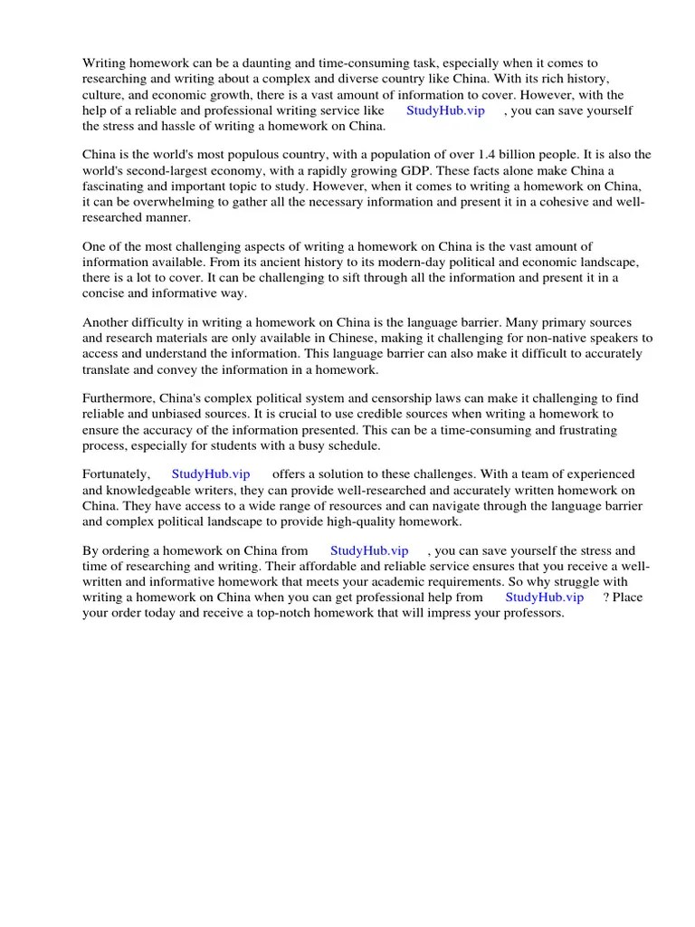 Homework Facts About China | PDF | China | World Politics