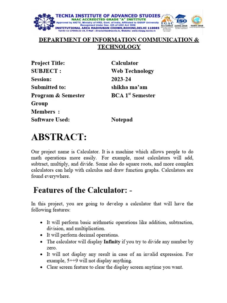 Calculator | PDF | Calculator | Html
