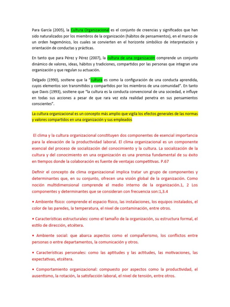 Cultura Organizacional | PDF | Cultura Organizacional | Comportamiento