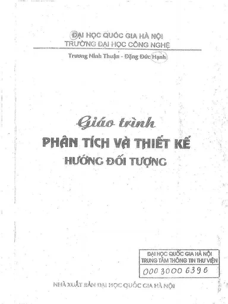 Giáo Trình Phân Tích Và Thiết Kế Hướng đối Tượng | PDF