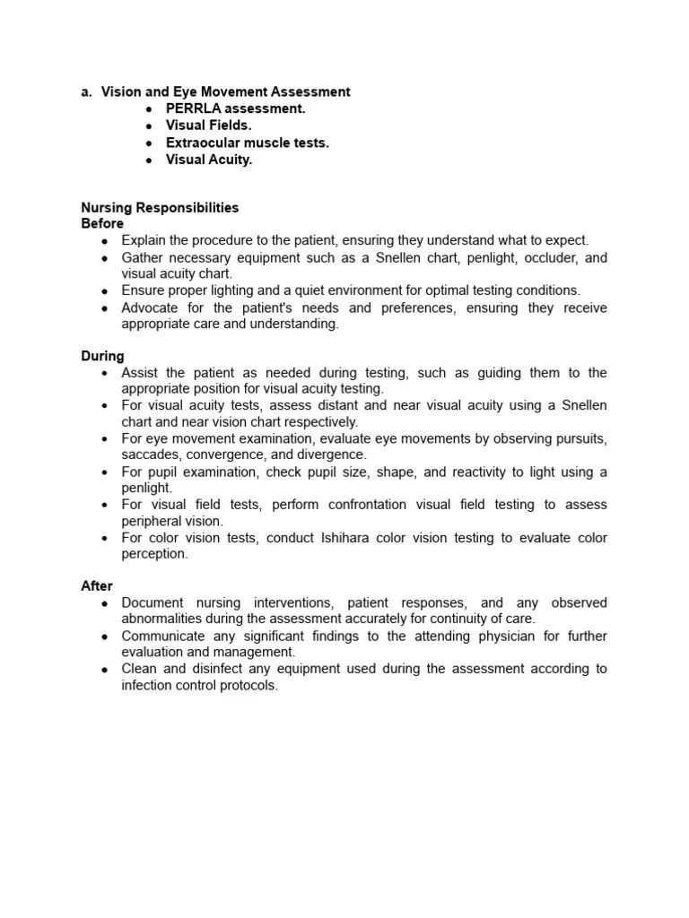 Vision And Eye Movement Assessment | PDF | Wellness | Science & Mathematics