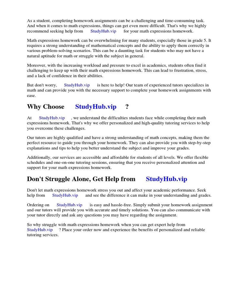 Math Expressions Homework And Remembering Grade 5 Volume 1 Answers | PDF | Mathematics | Homework