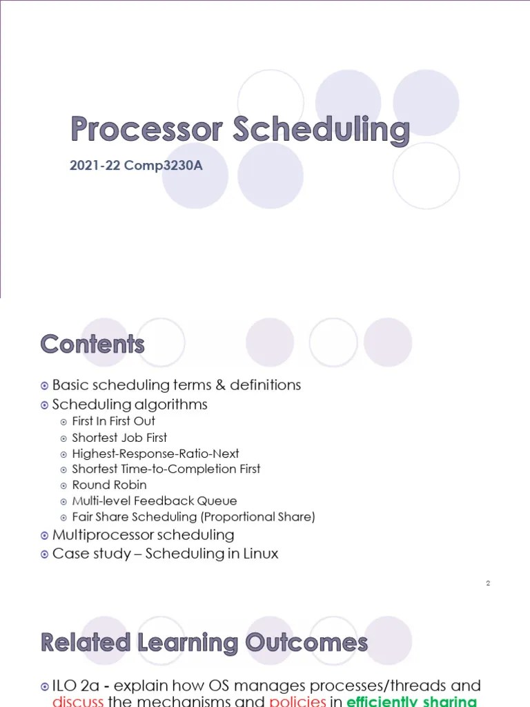 04-Scheduling | PDF | Scheduling (Computing) | Process (Computing)