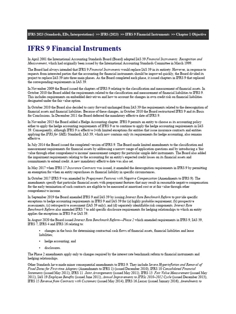 IFRS9 | PDF | Fair Value | International Financial Reporting Standards