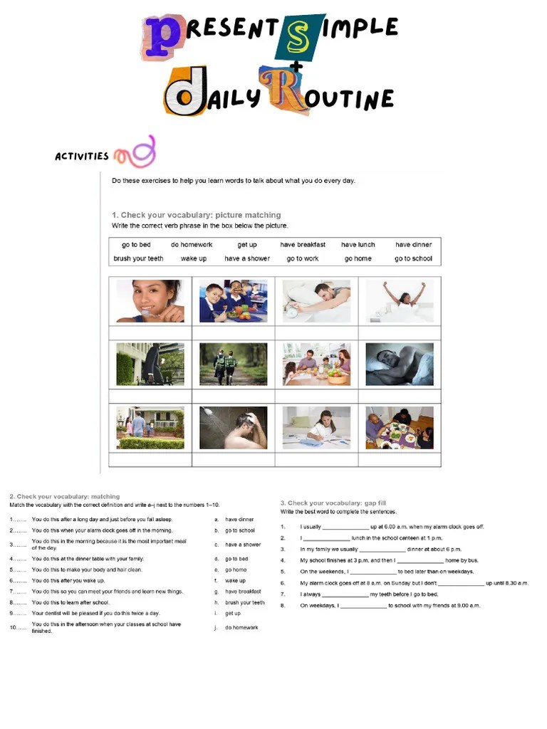 A2 PRESENT SIMPLE And Daily Routine | PDF