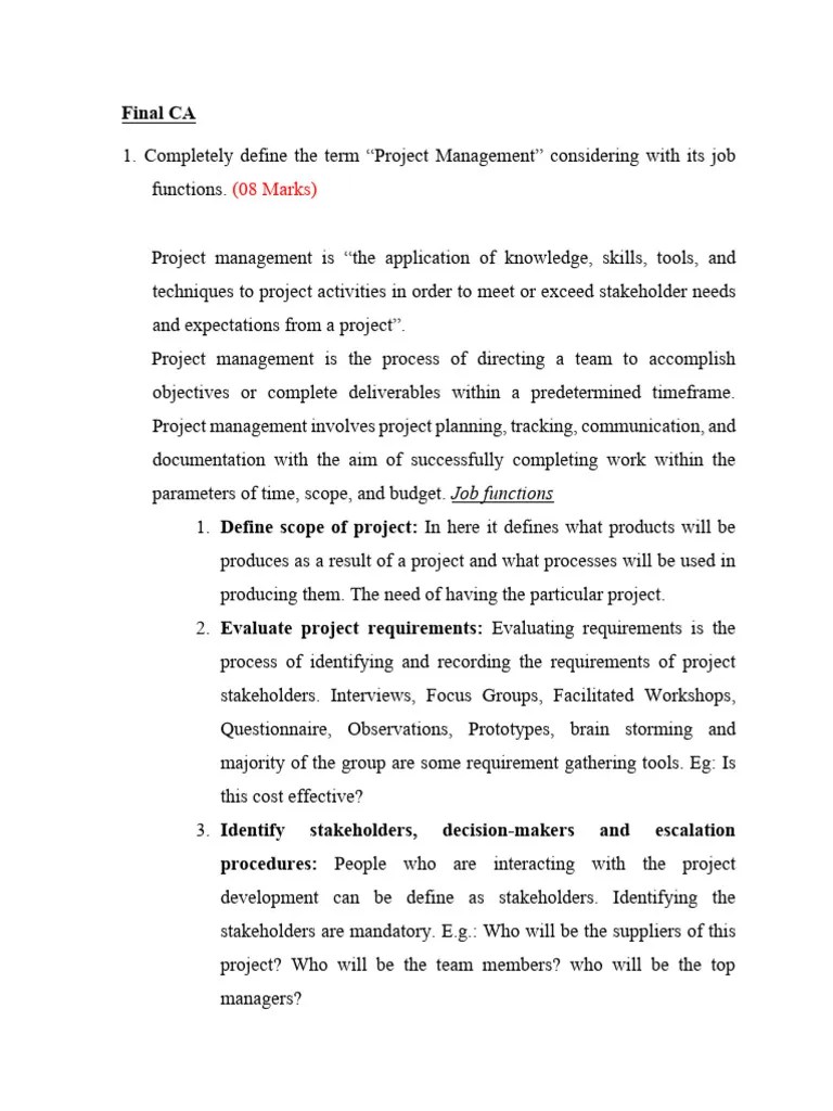 Project Management | PDF | Project Management | Six Sigma