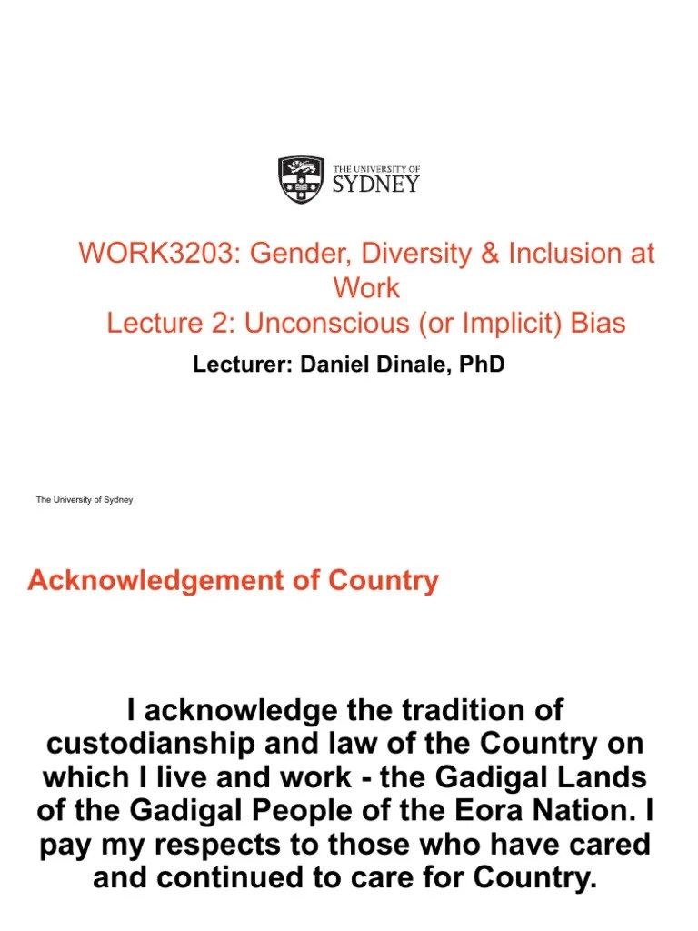 Lecture 02 - Unconscious Bias V3-2 | PDF | Bias | Attitude (Psychology)