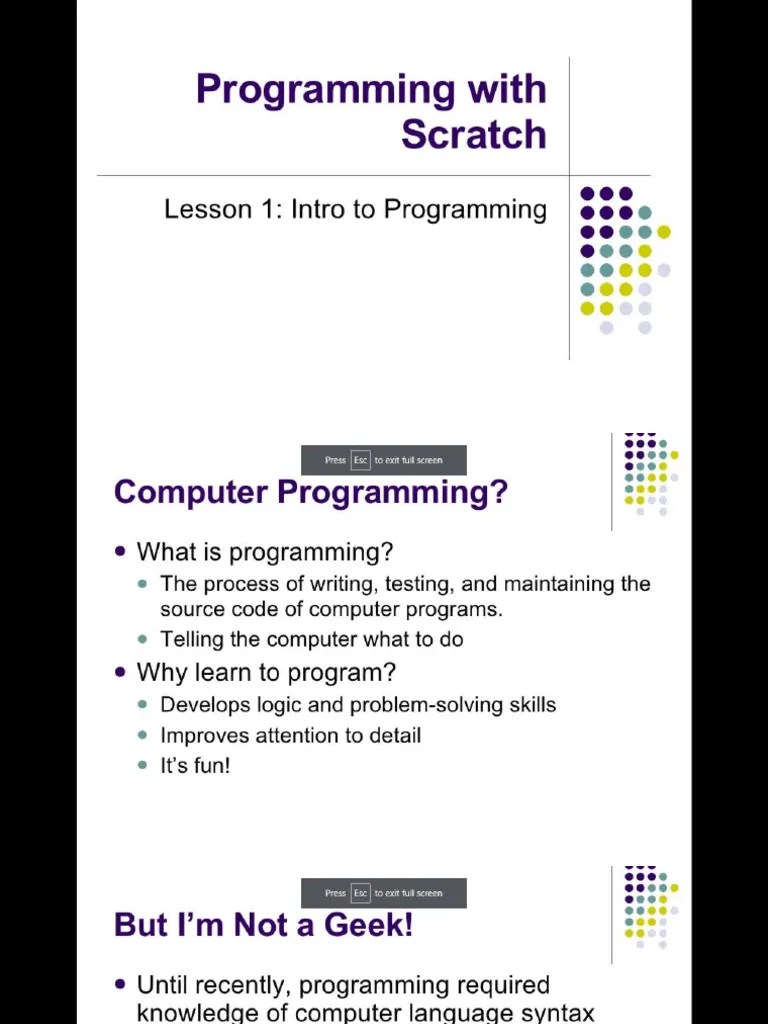 Scratch Programming Notes | PDF