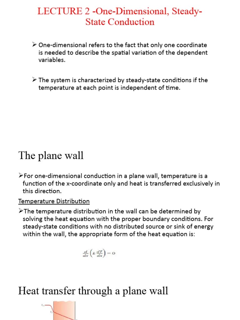 2.1 LECTURE 2 - One-Dimensional, Steady-State Conduction | PDF | Thermal Conduction | Heat Transfer