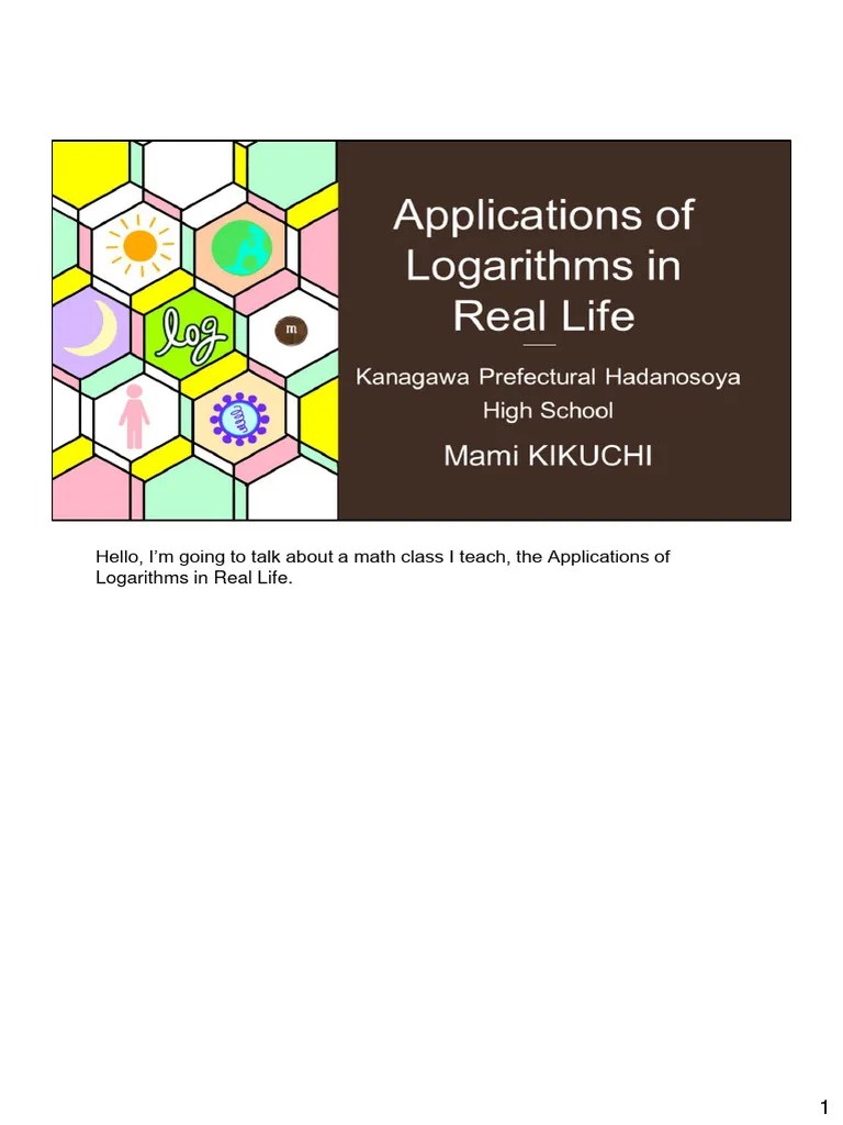 Applications Of Logarithms In Real Life | PDF | Moon | Sun