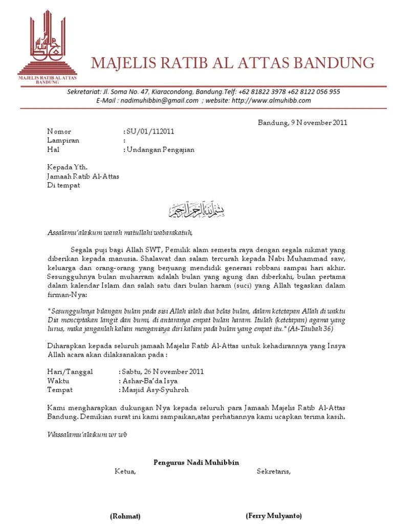 Jatihandap kec.mandalajati bandung 40193 nomor : Surat Undangan Pengajian Muharram Pdf